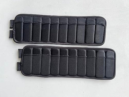 W8FIT Adjustable Ankle Leg Weights 4 LBS PAIR Small/Medium and 5 LBS PAIR Large/X-Large - size: Small/Medium 9″ – 12″