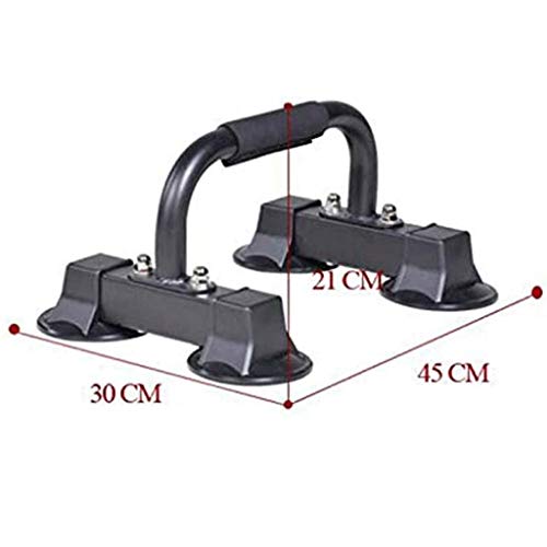 Stand with Adjustable Heights Includes Jump Rope Cushioned Foam Grip and Non-Skid Pad for Home Workout, Chest Tricep Bodyweight Training