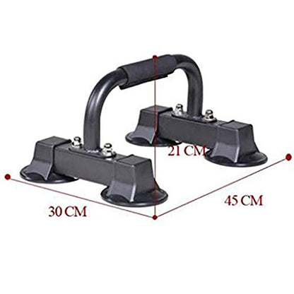 Stand with Adjustable Heights Includes Jump Rope Cushioned Foam Grip and Non-Skid Pad for Home Workout, Chest Tricep Bodyweight Training