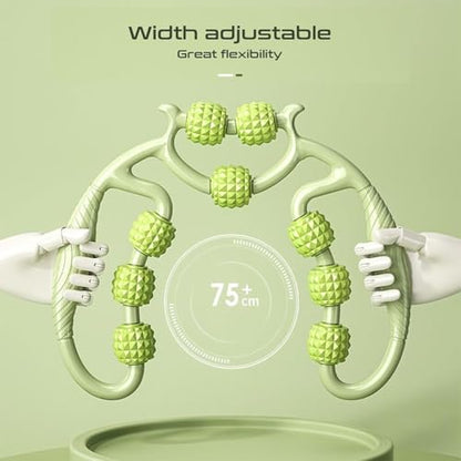 9-Wheel Leg Massager Roller – Calf Massager,Deep Tissue Muscle Soreness Relief - Manual Leg Muscle Massage Tool for Sports Recovery, Relaxation, and Myofascial Release (9 Rollers)