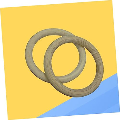 Garneck Gymnastic Rings Workout Rings Exercise Rings Fitness Ring Wooden - color: Khaki