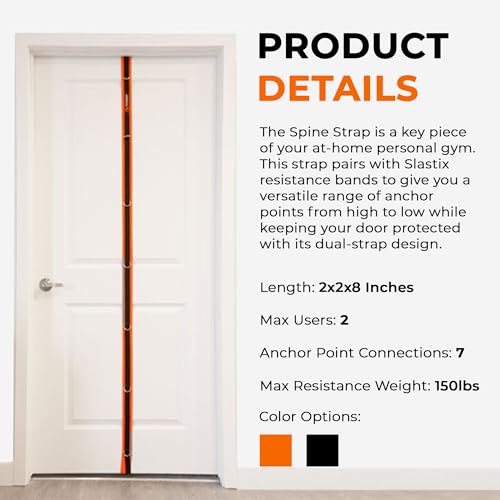 Spine Strap Door Anchor for Slastix Resistance Bands | Provides Multiple Anchor Points for Strength Training and Versatile Home Workouts