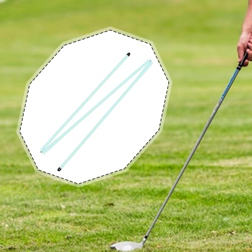 Golf Alignment Sticks (2-Pack) - Swing Guide & Putting Training Aid with Direction Indicator - color: green