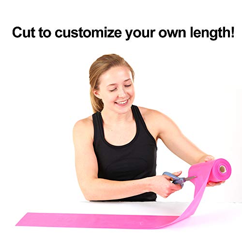 Resistance Band for Working Out | Super Exercise Bands 8,16,24 Yard Bulk Rolls |10 Strengths in Light Medium and Heavy Resistance Bands | Latex Free Workout Bands Including App and e-Book