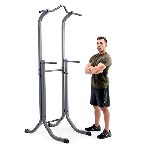 Marcy Multi-Functional Power Tower Home Gym for Strength Trainings - color: Power Tower - Black