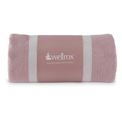 Microfiber Yoga Mat Towel with Grip – Ultra Absorbent, Super Soft, and Quick Dry Hot Yoga Towel Non Slip for Pilates, Bikram, and Fitness Workouts (74” x 26”, Rose) - color: Rose