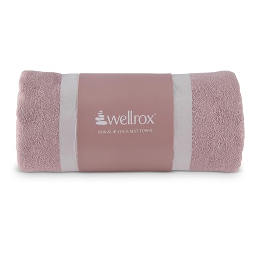 Microfiber Yoga Mat Towel with Grip – Ultra Absorbent, Super Soft, and Quick Dry Hot Yoga Towel Non Slip for Pilates, Bikram, and Fitness Workouts (74” x 26”, Rose) - color: Rose