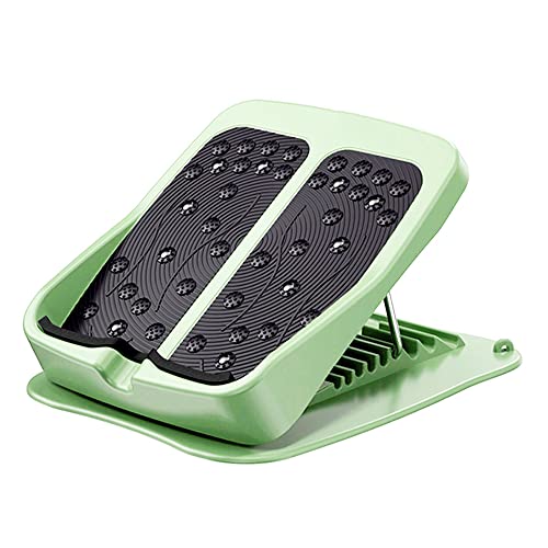 9Gear Anti Slip Portable Slant Board Foot Stretch Wedge Board Foot Massage Tension Plate Adjustable Incline Board Calf Ankle Stretcher - color: Green
