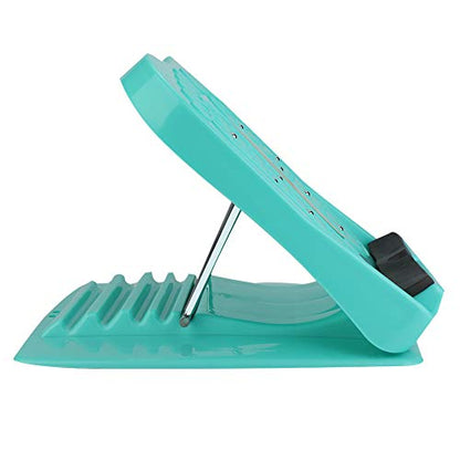 Household Folding Foot Calf Stretcher Massage Leg Fitness Slant Pedal Board Adjustable Incline Slant Board for Effective Calf Ankle and Foot Stretch Ideal for Post (Blue Green)