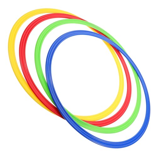 4pcs Soccer Training Equipment Plastic Agility Squares Jumping Rings for Enhanced Coordination and Agility Improvement
