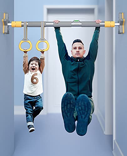 Pull Up Bars Door Chin Up Bar-no Screws, Home and Gym Portable Strength Training Horizontal Bar, 70-180cm Adjustable Adjustable Fitness Bar