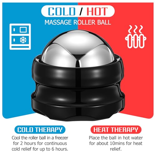 2 Pack Massage Ice Ball Massage Cryo Balls for Muscle Soreness Relief Handheld Therapy and Relax Tool for Plantar Fasciitis Sore Muscles Migraine Injury