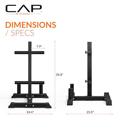 CAP 2-inch Olympic Bumper Plate Weight Set | 100-370 lbs | Multiple Colors | Storage Rack Optional
