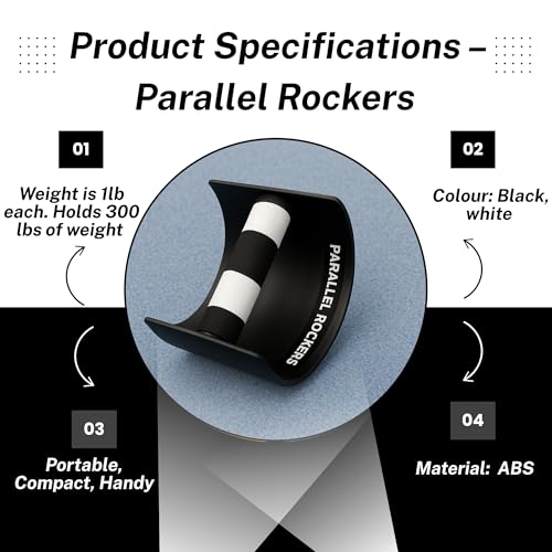 Parallel Rockers Gymnastics Training Bars for Wrist Safety and Strength Conditioning Ergonomic Parallel Bar Grip for Push Ups Handstands Core and Shoulder Workouts Home or Gym Equipment