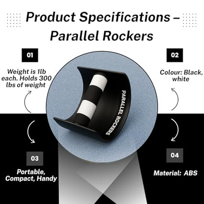 Parallel Rockers Gymnastics Training Bars for Wrist Safety and Strength Conditioning Ergonomic Parallel Bar Grip for Push Ups Handstands Core and Shoulder Workouts Home or Gym Equipment