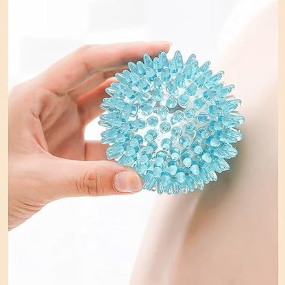Massage Balls, Ball Compact Muscle Roller Hollow Soft Transparent Strength Recovery Exercise Squeezy Toy Balls Massage Ball for Hand Wrist Stress Relief (7CM)