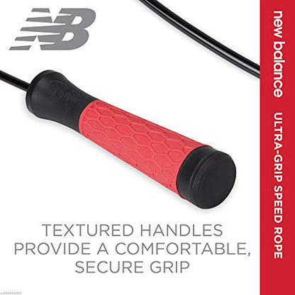 New Balance New Balance Speed Jump Rope - 9 Foot Long Adjustable Jumping Rope | Tangle-Free Skipping Cable & Ultra-Grip Handles