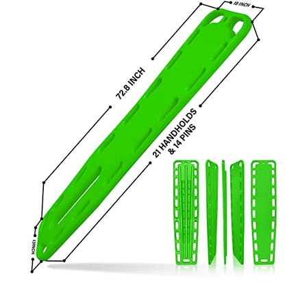 SURGICAL ONLINE First Responder EMT Backboard Spine Board Rescue Stretcher Immobilization with Head Bed and Spider Straps - Gift EMT Trauma Bag (Green) - color: Green
