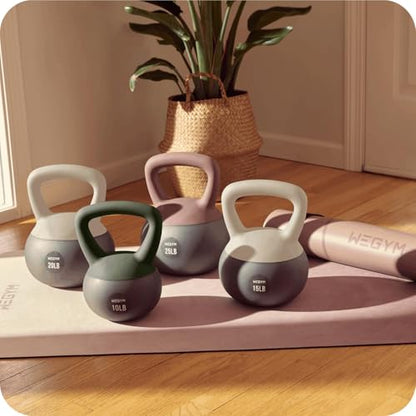 WeGym Soft Kettlebells and Kettlebell Sets for Home Strength Training - color: Sandstone, style: 20LB