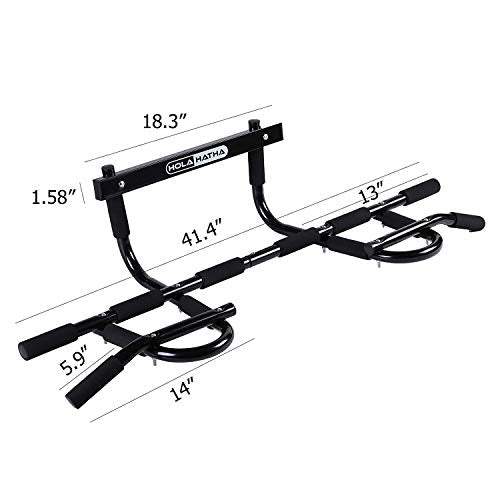 Heavy Duty Door Way Pull Up Bar Chin Up Dip Station for Multiuse Doorway Portable Home Fitness Gym Workout to Build Upper Body Strength