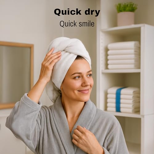 JMR White Bath Towels Bulk Pack of 12 (20x40) - 100% Cotton Lightweight & Quick-Dry Cotton Towels for Hotel, Rental Properties, Gym & Commercial Uses