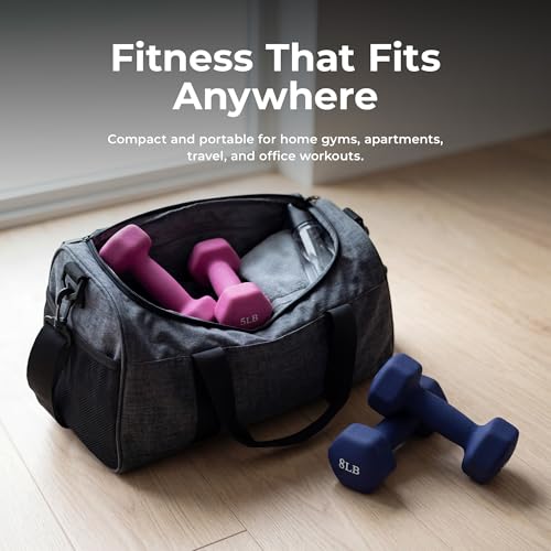 Sunny Health & Fitness Neoprene Coated Hex Shaped Dumbbell Non-Slip Fitness Weights for Home Gym Exercise, Full Body Workout Strength Building, Weight Loss, Sold in Pairs - Sizes - 2LB, 5LB, 8LB, 10LB - style: 5 Pounds