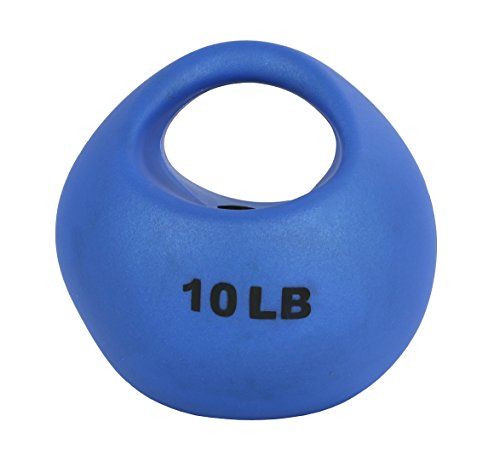 CanDo 10-3294 One Handle Medicine Ball, 10 lb, Blue - size: 10 lbs