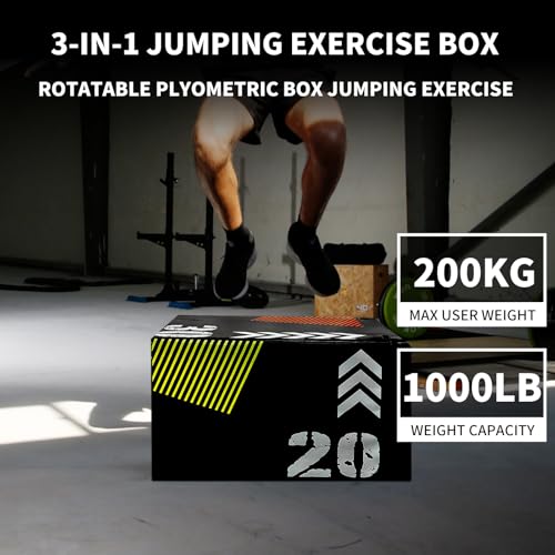 Soft Jumping Box, 3 in 1 Plyo Jumping Exercise Box, for Exercise for Home Gym