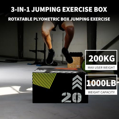 Soft Jumping Box, 3 in 1 Plyo Jumping Exercise Box, for Exercise for Home Gym