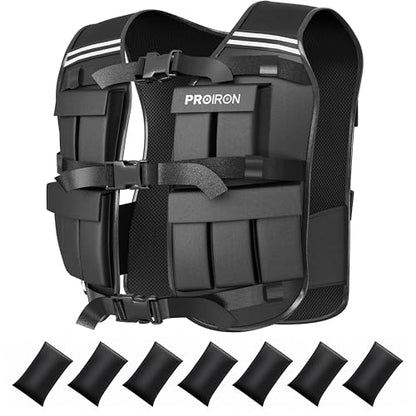 PROIRON Adjustable Weighted Vest 1-22lb/2-44lb,Strength Training Weight Vests for Men Women with Removable Weights, Body Weight Vest for Running Workout Walking Fitness Cardio,Home Gym Equipment - size: 2LB-44LB