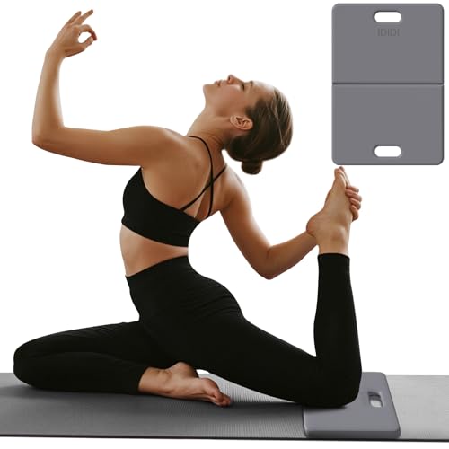 Foldable Exercise Pad Extra Thick 1.2" x 14" x 24" - color: Grey+Black