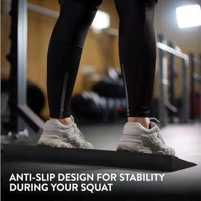 Navaris Squat Wedge Block - Long Foot & Calf Stretcher - Durable Yoga Block also for Gymnastics - Foam Slant Board to Improve Strength & Flexibility