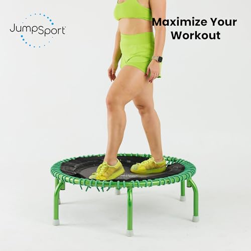 JumpSport 350 PRO 39 Inch Fitness Trampoline Indoor Rebounder Cardio Workout Equipment 300 lb Capacity - color: Thrive
