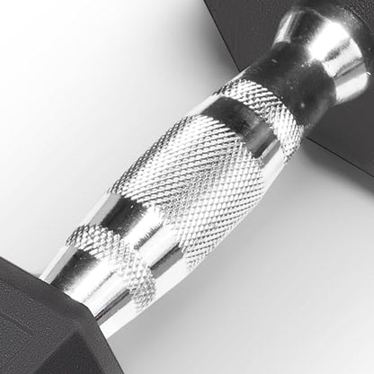 Marcy Classic Rubber Hex Dumbbell with Knurled Grip for Strength Training and Bodybuilding, 5lb - 50lb Single Dumbbell for Exercise & Fitness, Sold Individually - style: 25lb, Single
