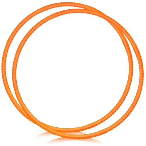 WinnerWhy 2 Pcs Toy Hoop Exercise Hoop Detachable Adjustable Plastic Toy Ring Playground Equipment for School Colored Circles Exercise Ring for Teens Dog Agility Equipment(Orange,23 Inch) - color: Orange, size: 23 Inch