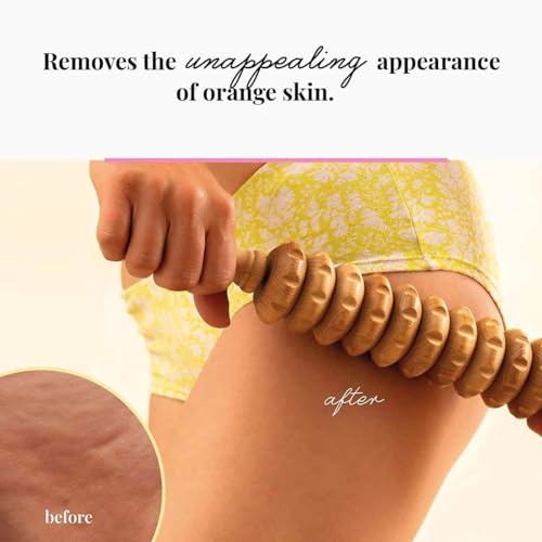 Tuuli Accessories - Wooden Massage Roller, Multi-Functional Body Roller for Cellulite, Muscle Tension and Skin Health Support, Natural Massager for Women and Men