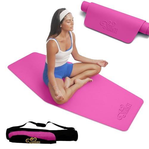 Shanti Diamond Series Yoga Mat - Diamond Shape to expand your Practise, UltraGrip surface, High dencity Cushioning for, Yoga, Pilates, Stretching & Home fitness. - color: Shanti Pink
