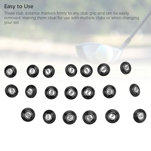 SUNGOOYUE Golf Club Distance Markers, 20 Pack Easy Install Golf Ball Makers Reference for Golfers & Training Sessions