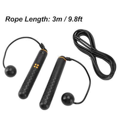 Jump Rope with Counter, Weighted Cordless Skipping Rope for Fitness, Rechargeable Ropeless Jump Rope with Digital Display for Men Women Kids Home Gym Cardio Training