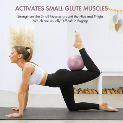 Pilates Ball 9 Inch Core Ball, Small Exercise Ball Between Knees for Physical Therapy, Small Yoga for Pilates, Yoga and Core Training, Fitness for Workout at Home Gym and Office