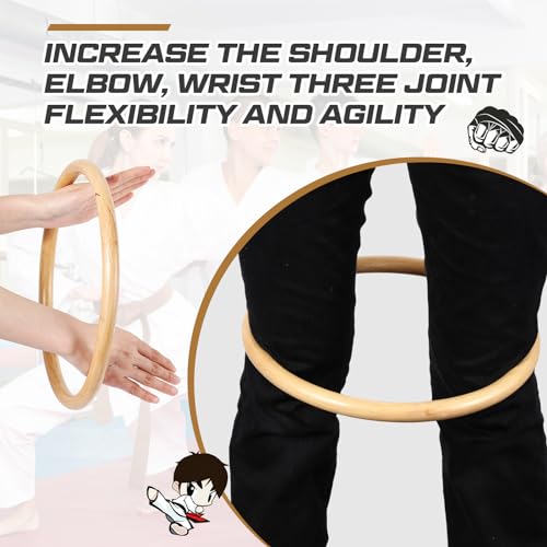Blueweenly 3 Pcs Kung Fu Ring Wing Chun Wing Chun Training Equipment for Training Kung Fu - color: Rattan, size: 7, 9, 11 Inches