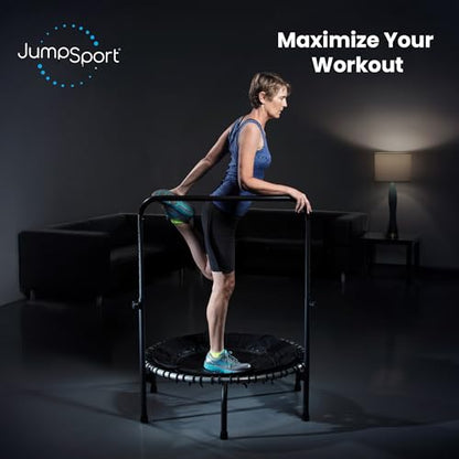 JumpSport Quick-Release Handle Bar Accessory for Trampoline Rebounders | Fits Only 44" Diameter | Quick Installation & Storage | 10 Adjustable Heights | Trampoline Not Included