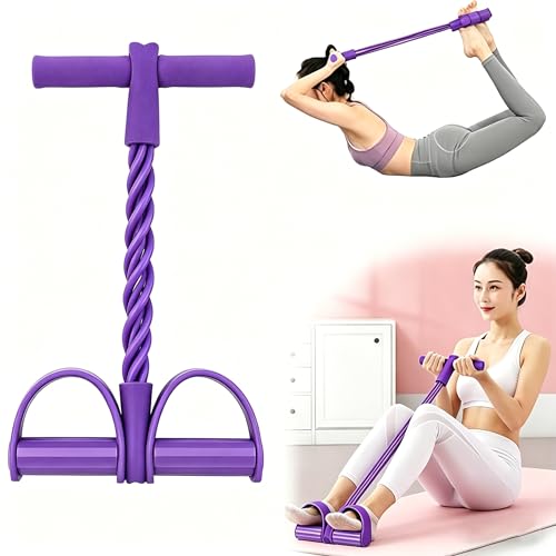 Multi-Function Tension Rope Band & Pedal Puller Resistance Band, 6-Tube Elastic Yoga Pedal Puller Resistance Band, for Abdomen/Waist/Arm/Leg Stretching Slimming Training