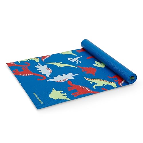 Antsy Pants Kids Yoga Mat - Yoga Mat for Kids, Yoga Mats for Home Workout, Travel Yoga Mat, Yoga Mat Non Slip, 60” x 24”, 3mm Free of Toxic Phthalates - color: Dino