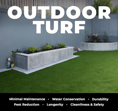 VViViD Realistic Artificial Grass, Lush Green Durable and Low Maintenance for Patios, Lawns, Gyms, Backyard Decor, Synthetic Fake Turf (12ft x 40 Inch Roll)