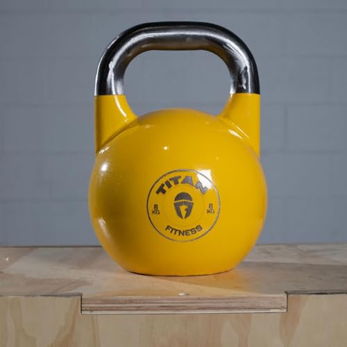 Titan Fitness Competition Kettlebell, Single Piece Casting, KG Markings, Full Body Workout - size: 18.0 Pounds