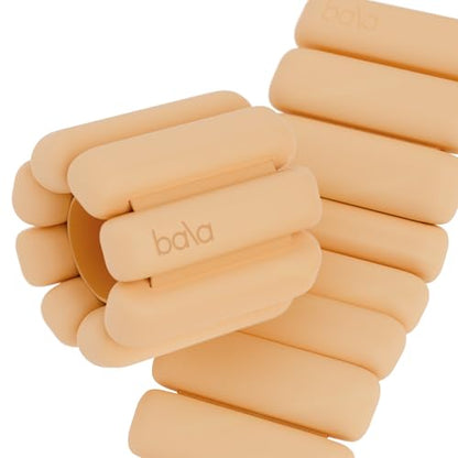 Bala Bangles Wrist & Ankle Weights for Women & Men, Home Gym Equipment - color: Sand, size: 1 LB