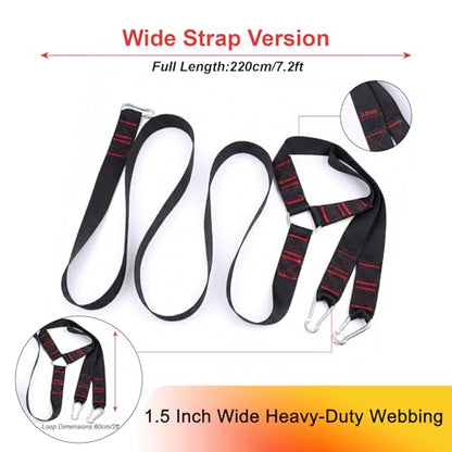 Heavy-Duty Sled Pulling Strap, Tire Dragging Pull Strap for Sled Training, Strength & Conditioning Workouts, Compatible with Harnesses & Belts