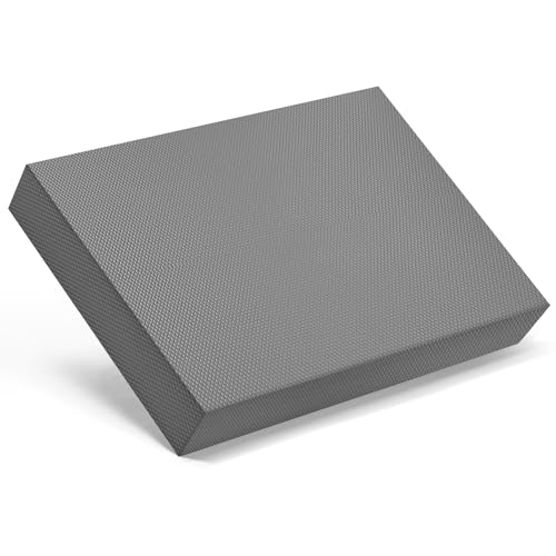High-Density Balance Pad for Exercise,Non-Slip Foam Mat for Pilates, Fitness,Yoga, Core Training Physical Therapy, Knee Pad for Floor - color: Grey - XL - 20" x 16" x 2.5"