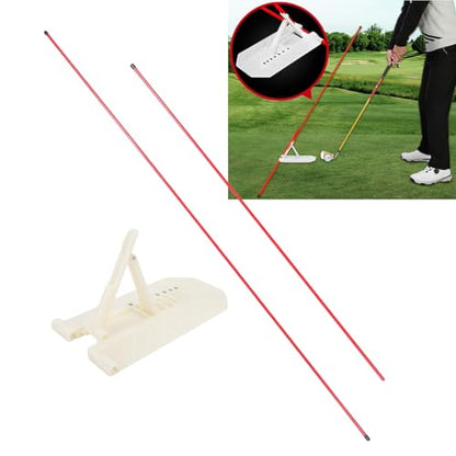 Golf Swing Plane Trainer,Adjustable Golf Alignment Stick Holder with 7 Angle Settings for Posture Correction and Practice